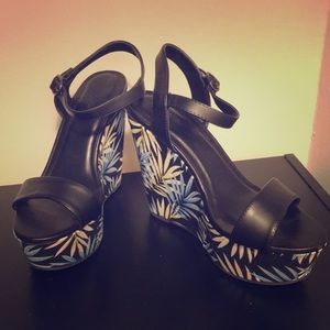 Bamboo Slingback Wedges